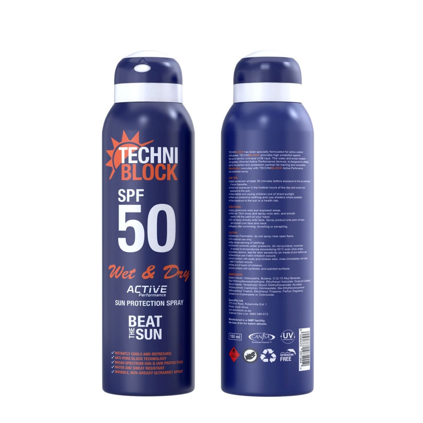 SPF 50 Wet & Dry Sunscreen 150ml x 4 - Half Price Offer