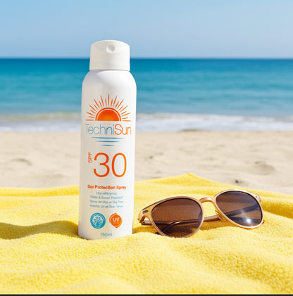 TechniSun SPF 30 Sun Spray – Broad-Spectrum, Hypoallergenic Protection