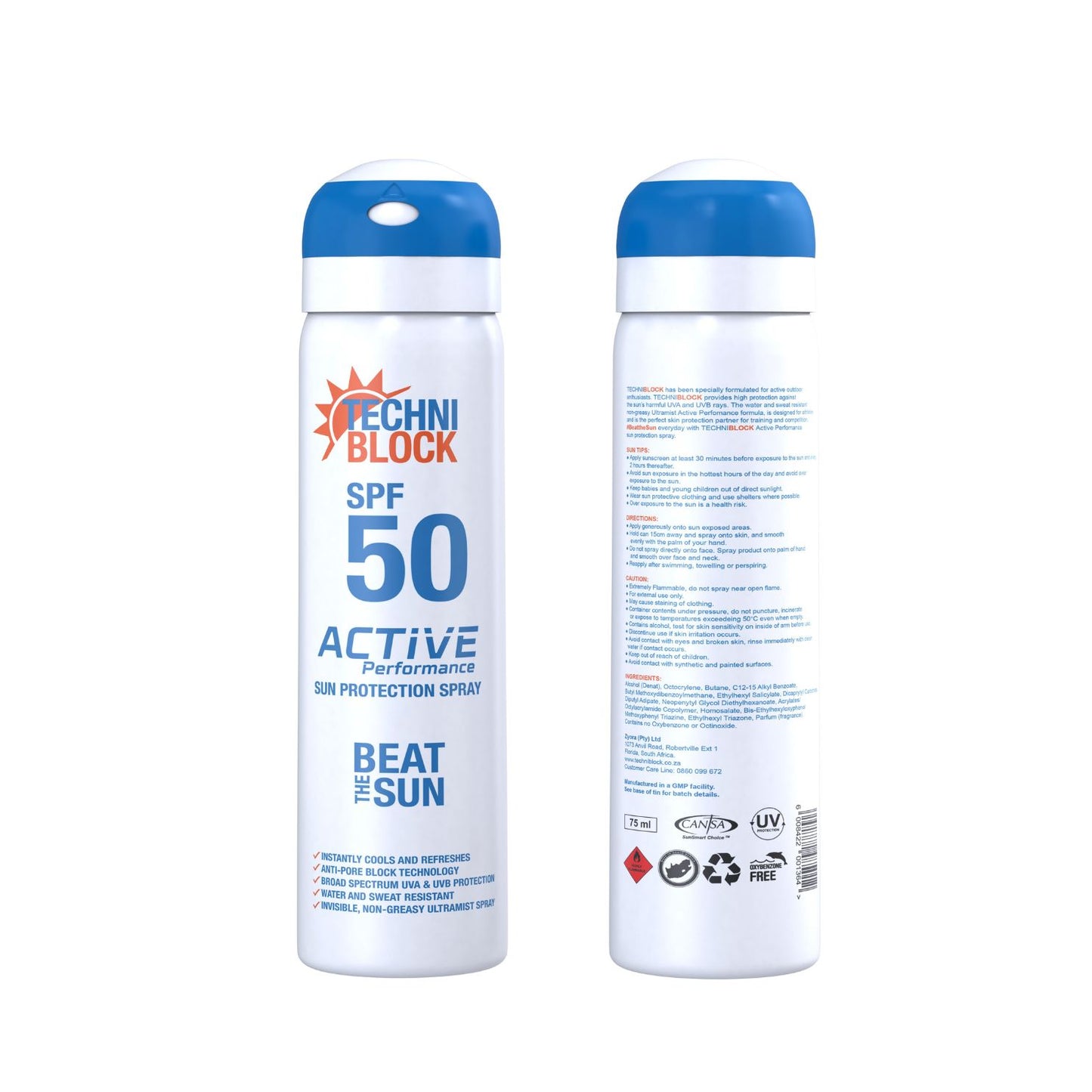SPF 50 Active Performance Sunscreen 75ml x 2