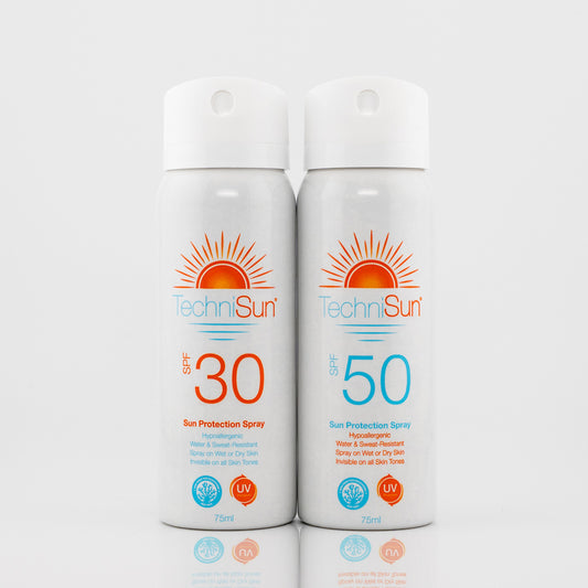 Travel-size SPF 30/50 Sun Spray Twin-pack | TechniSun Sensitive Skin Formula